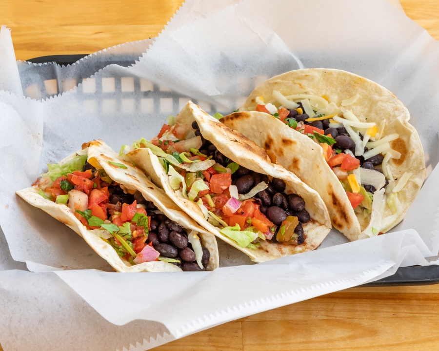 Creole Style Black Bean Tacos