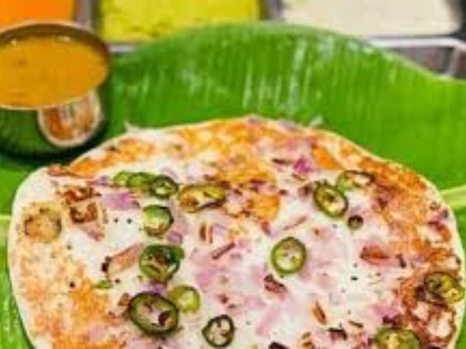 Onion Chili Uttappam