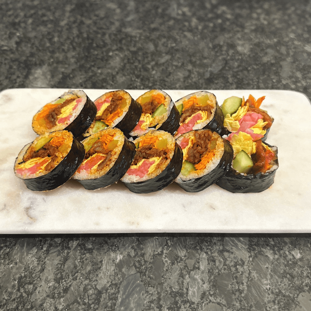 Spicy Gochujang Pork Gimbap (Korean Rice Roll)