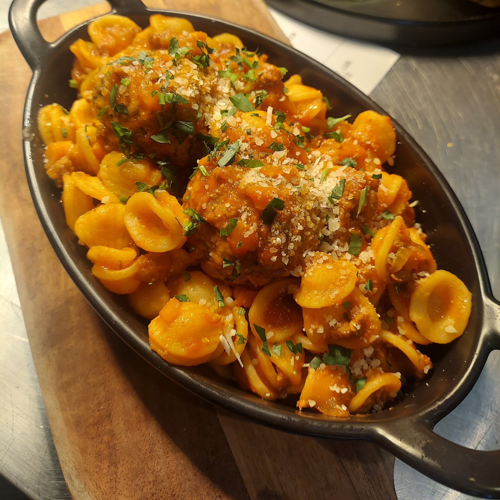 Orecchiette and Meatballs