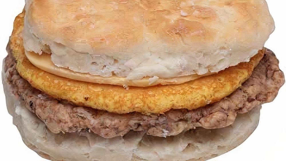 Egg, Sausage & Cheese Biscuit Sandwich