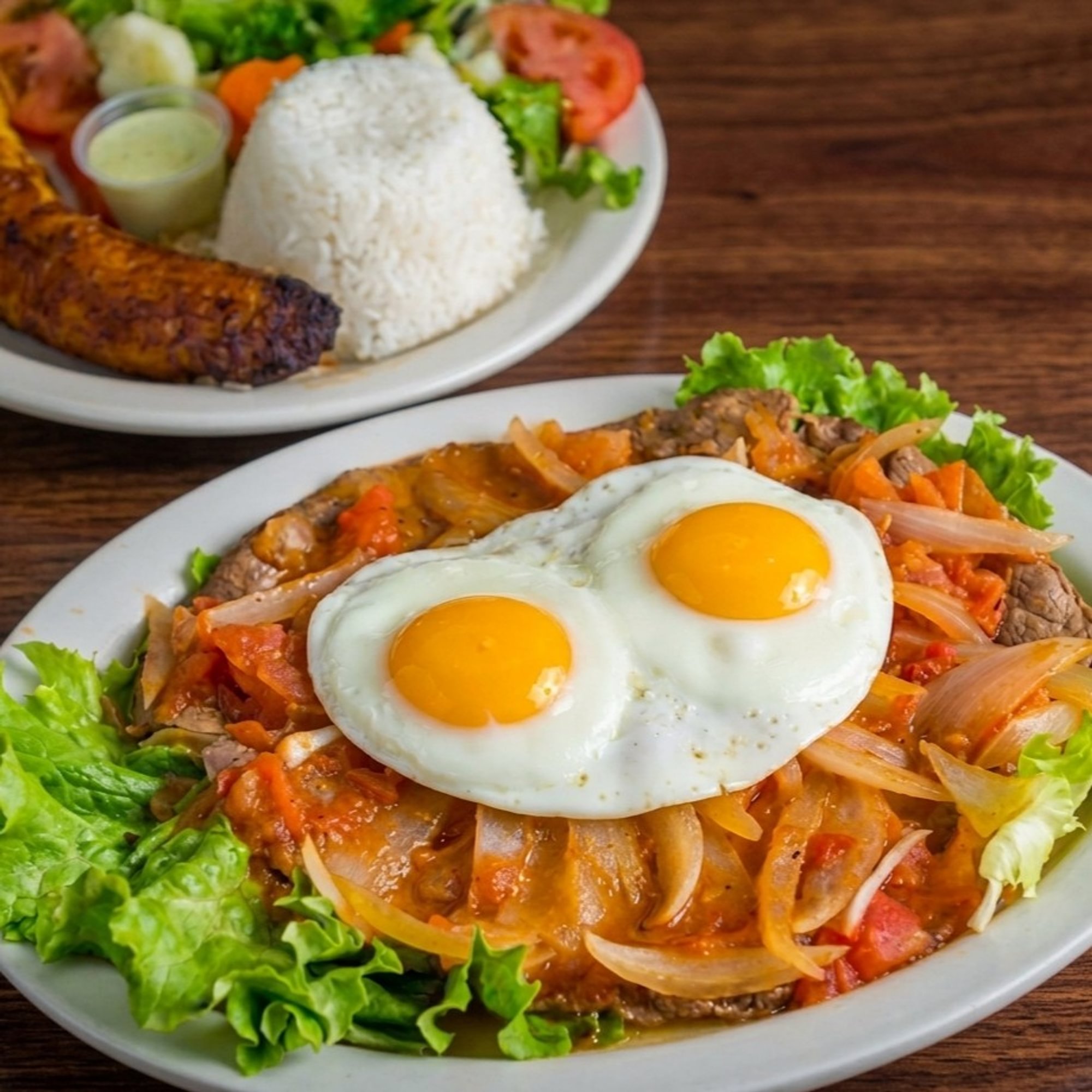 Steak on Horseback (Bistec a Caballo)