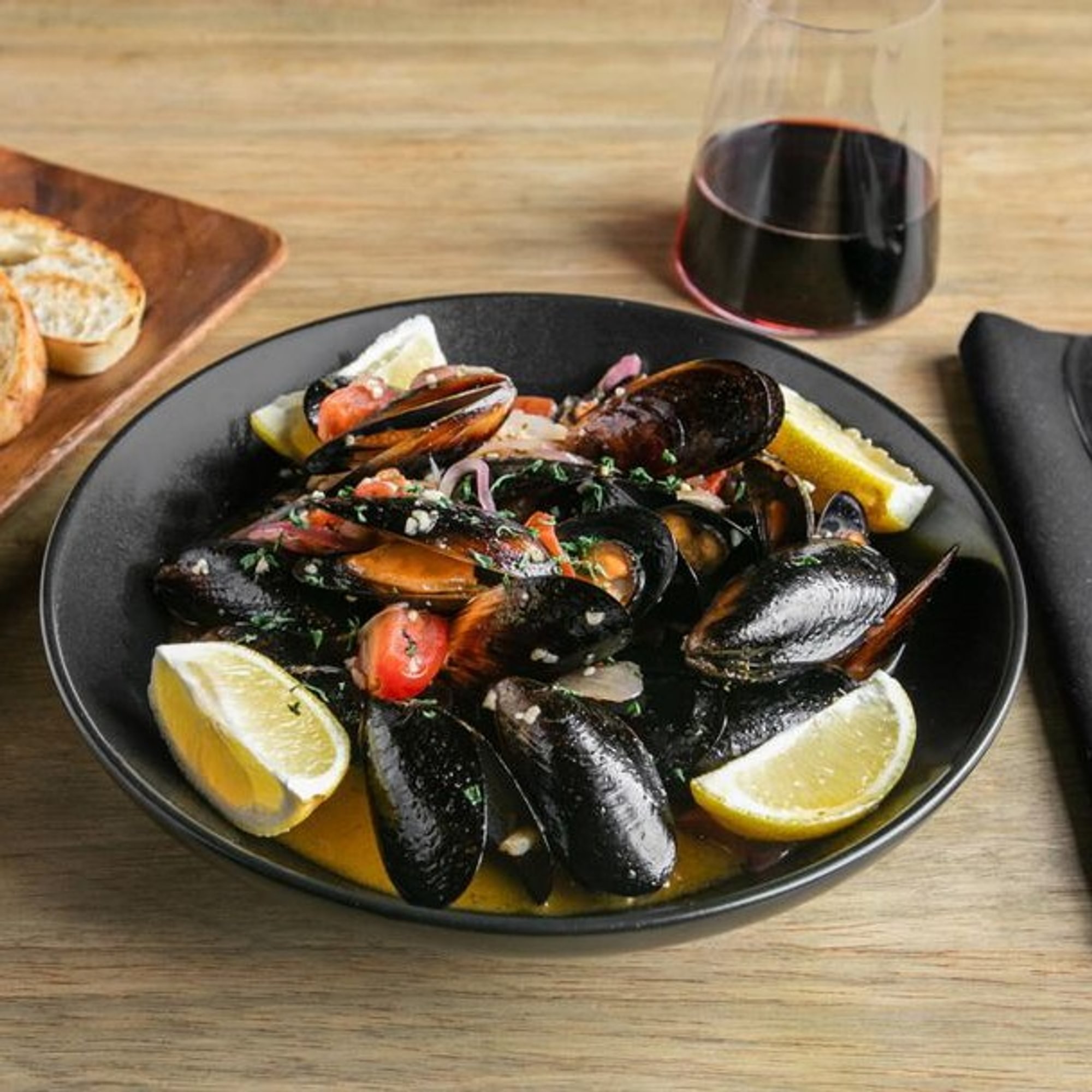 Sautéed Blue Mussels