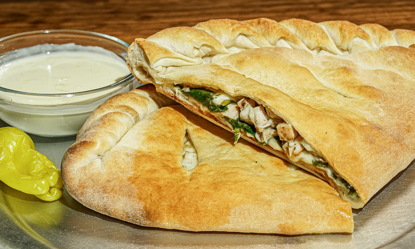 Chicken Spinach Alfredo Calzone