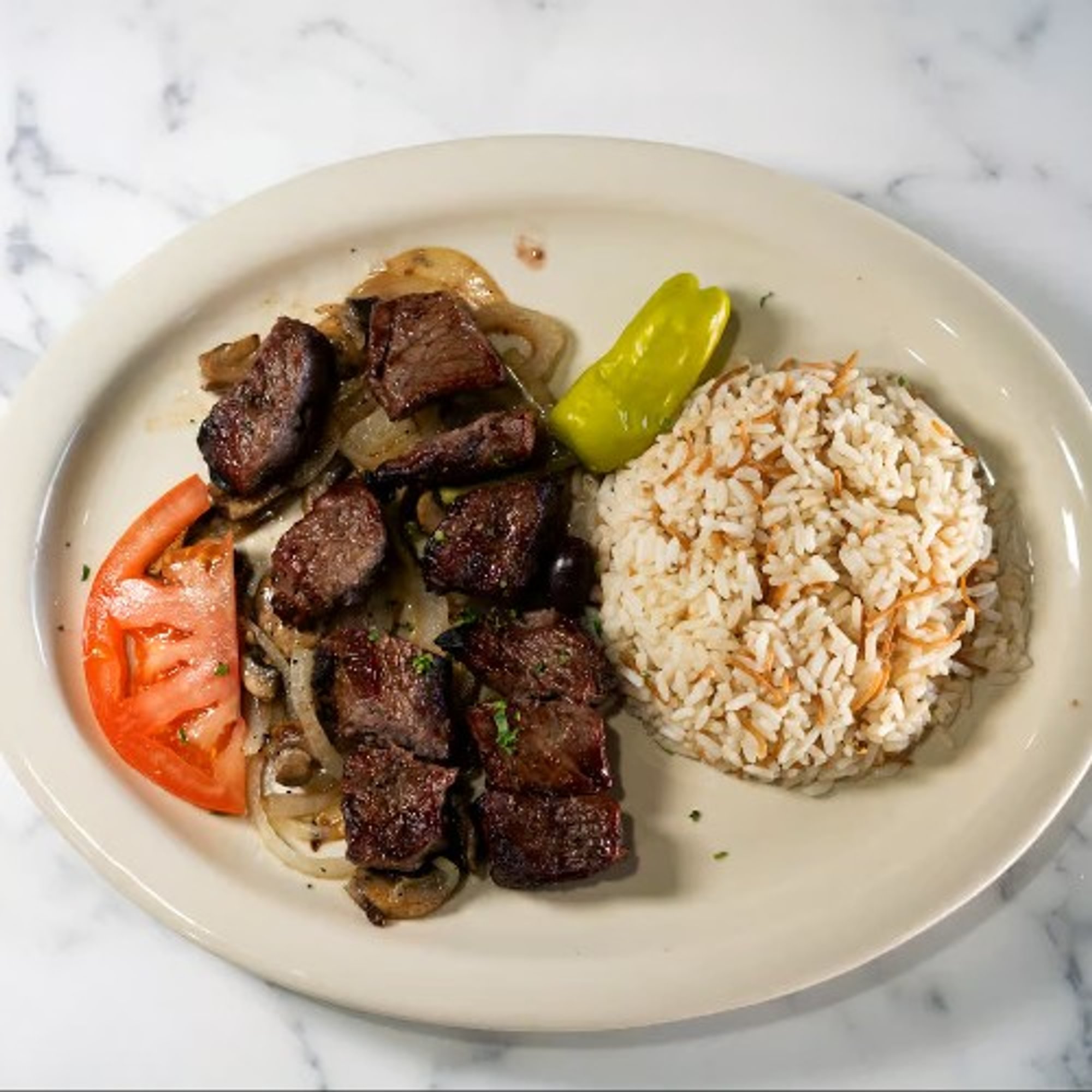 Beef Kabob Plate