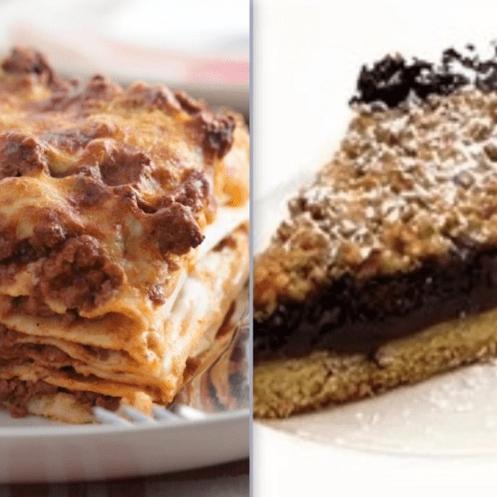 Special Combo : Lasagna alla Bolognese and Nutella cake
