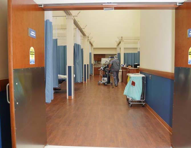 A view of the recovery rooms at MakrisMD Vascular Center