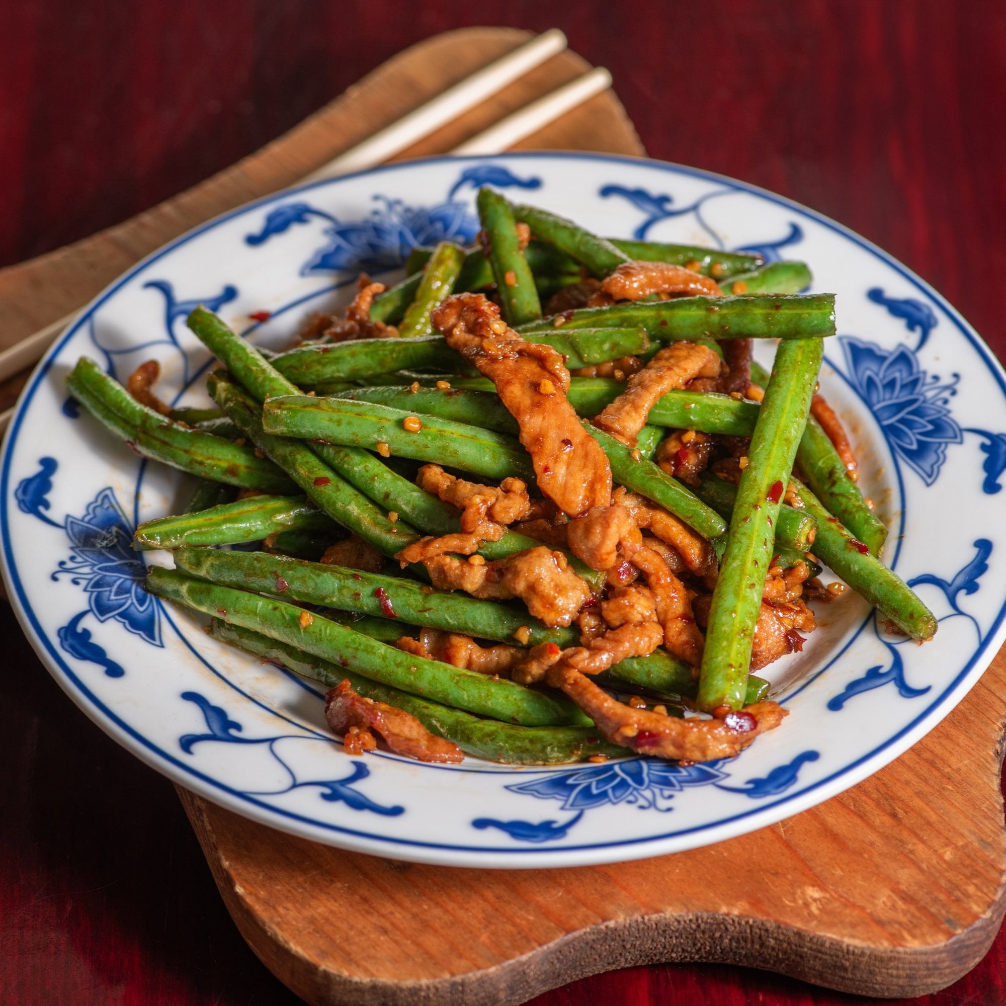 56. Shredded pork with string bean