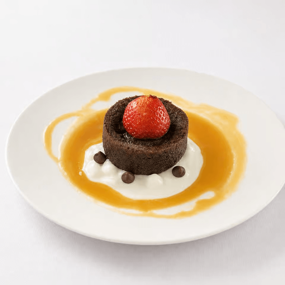 Lava Cake W/ 3 Scoops Vanilla Ice Cream