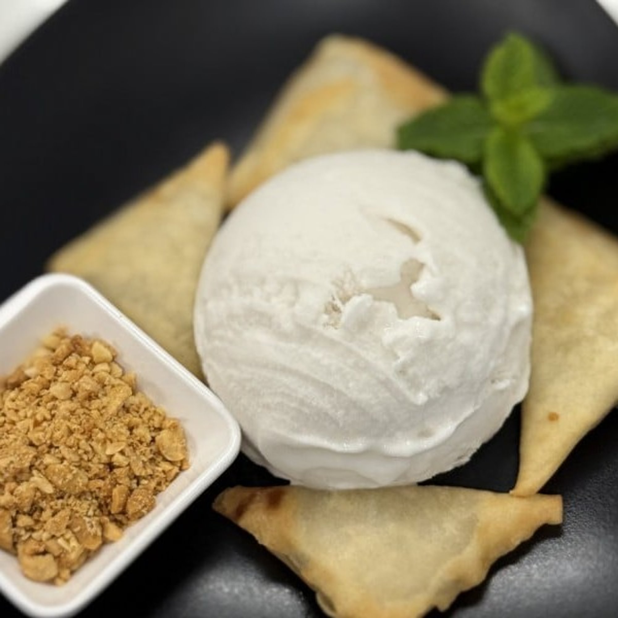 Fried Banana with Coconut Ice Cream