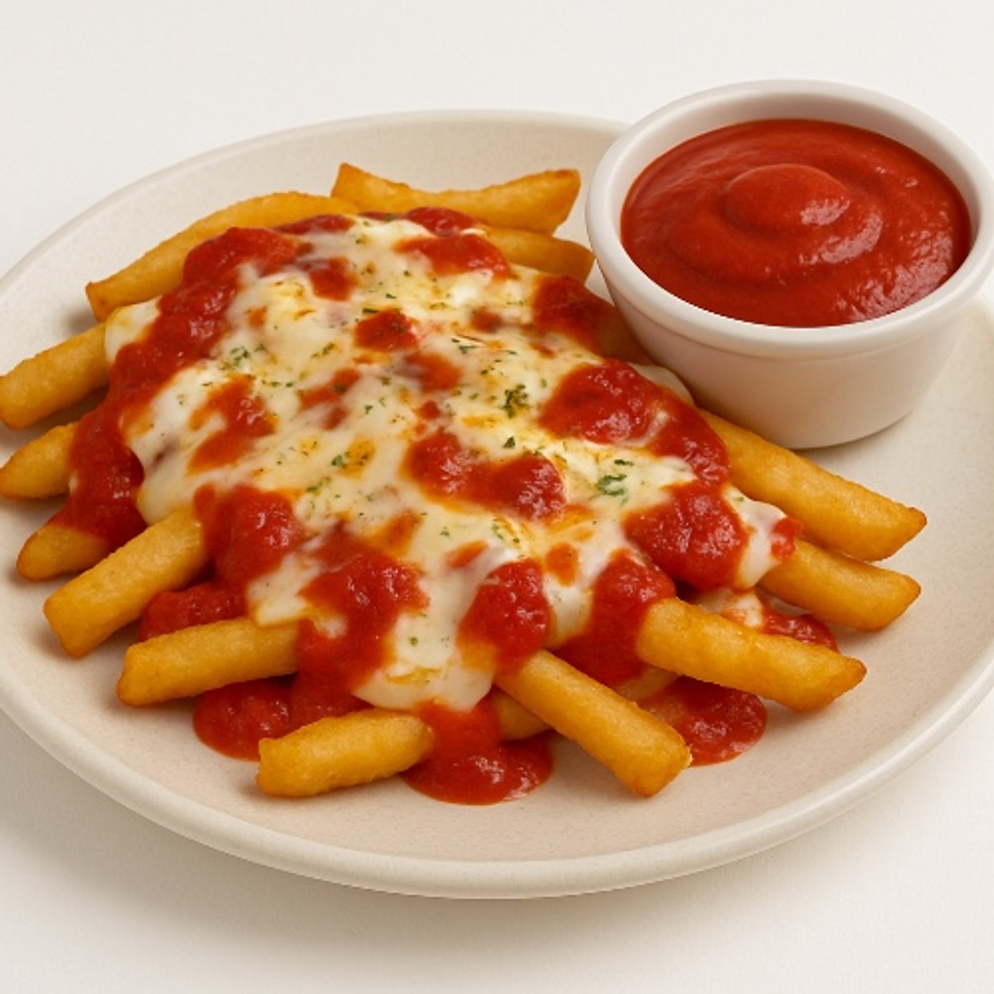 Pizza Fries with Sauce & Cheese