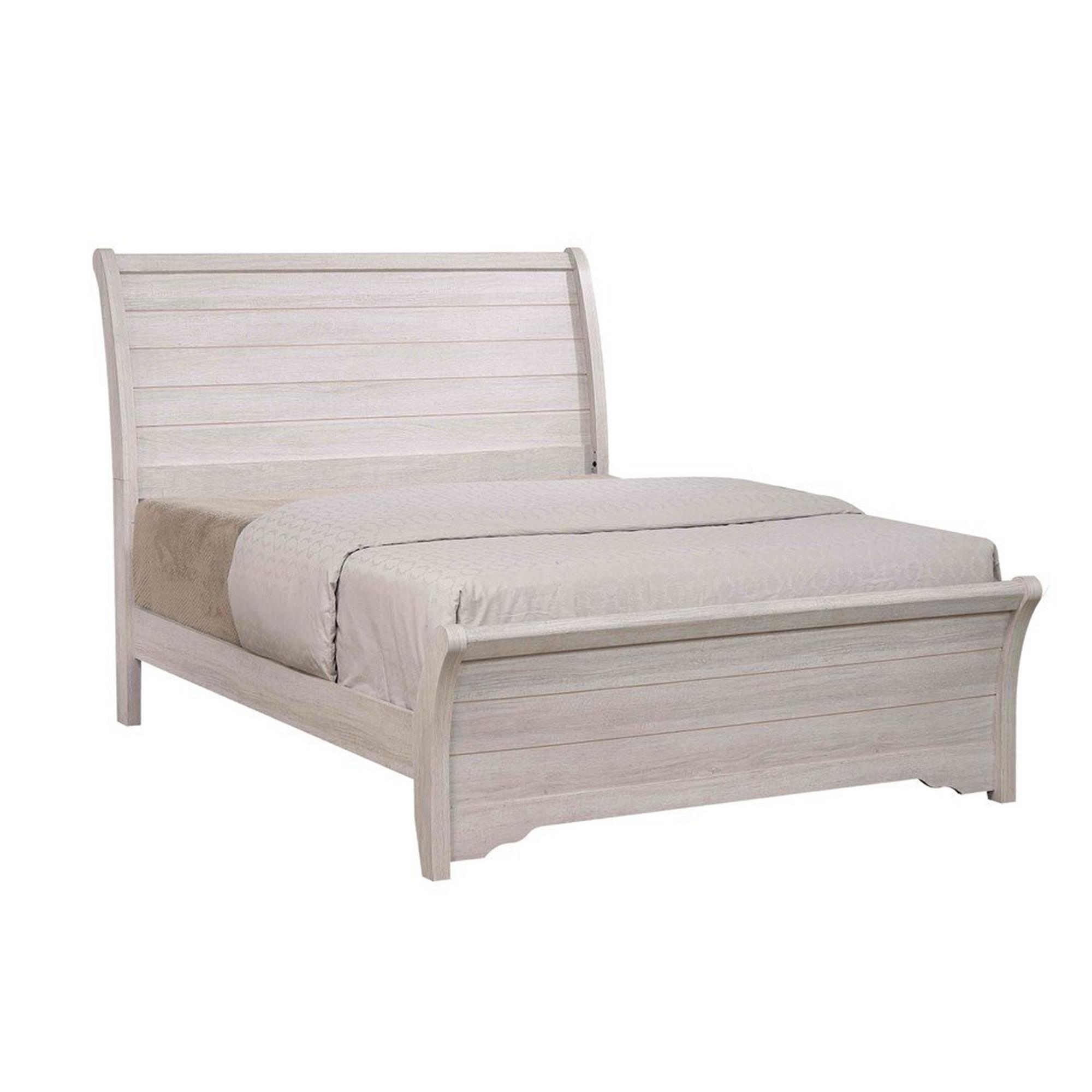 Queen Coralee Bed - Chalk - Gray 