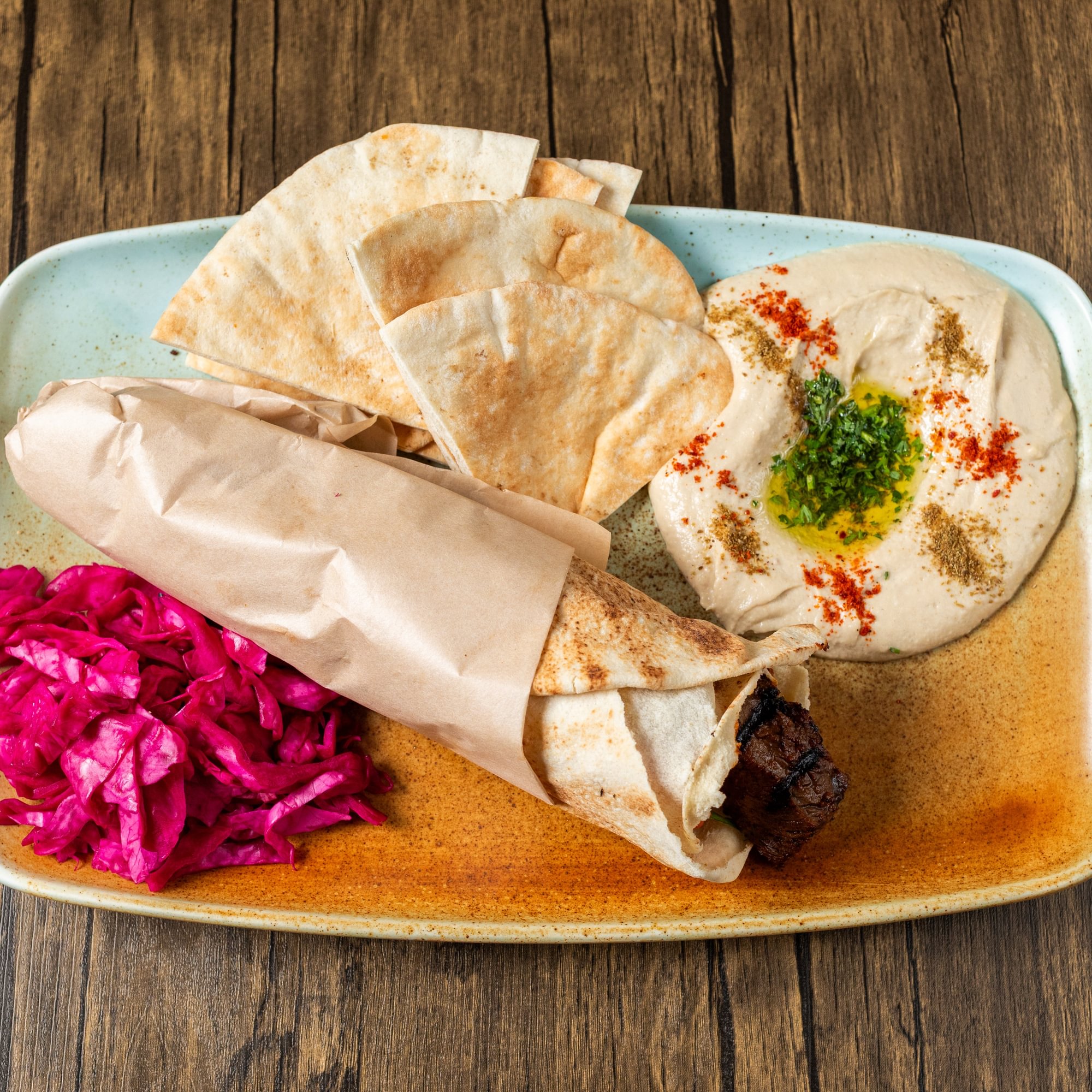 Beef Kebab Wrap Combo