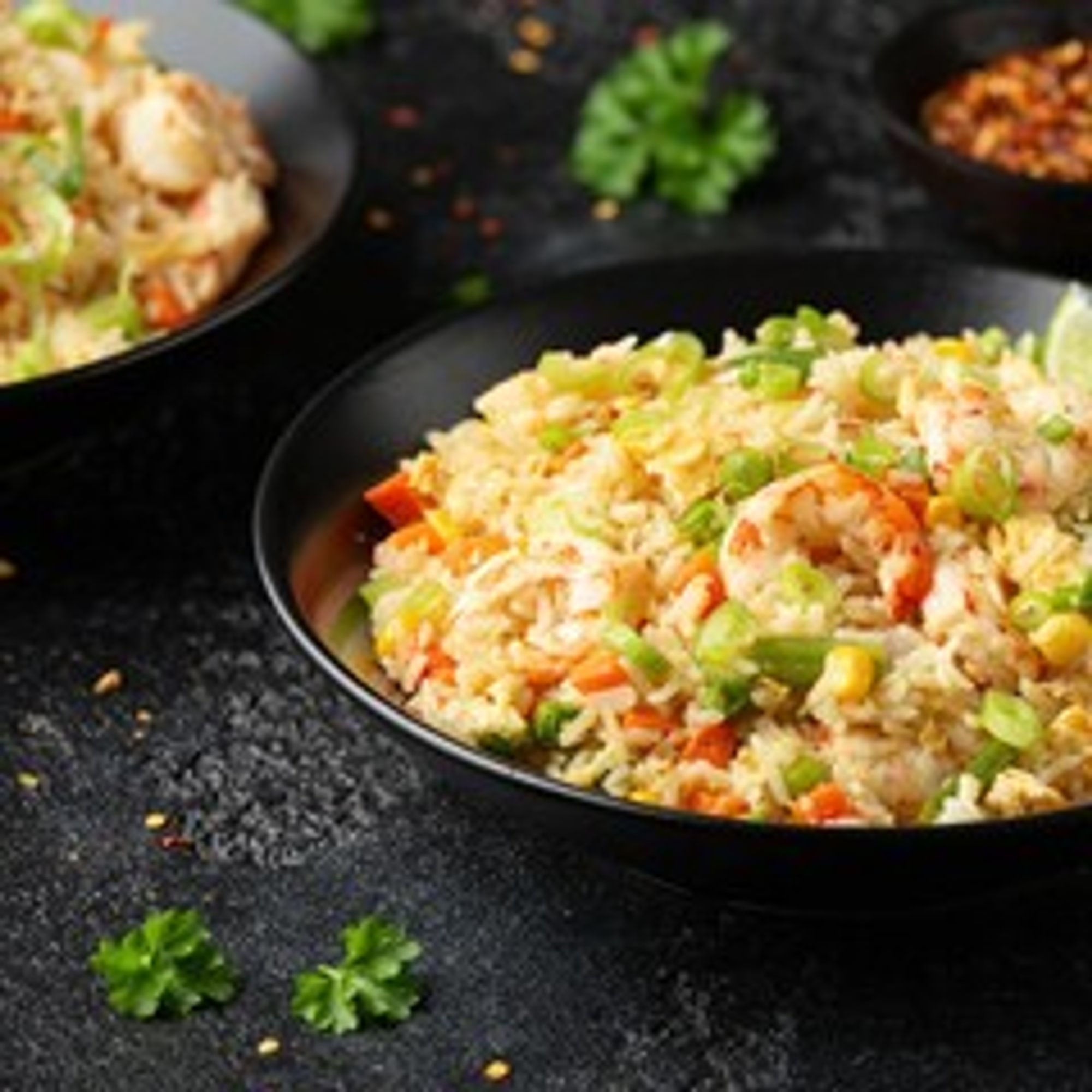 C4 Shrimp Schezwan Fried Rice