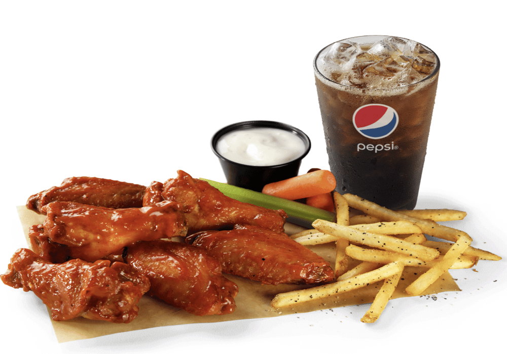 Wing Fries and Soda