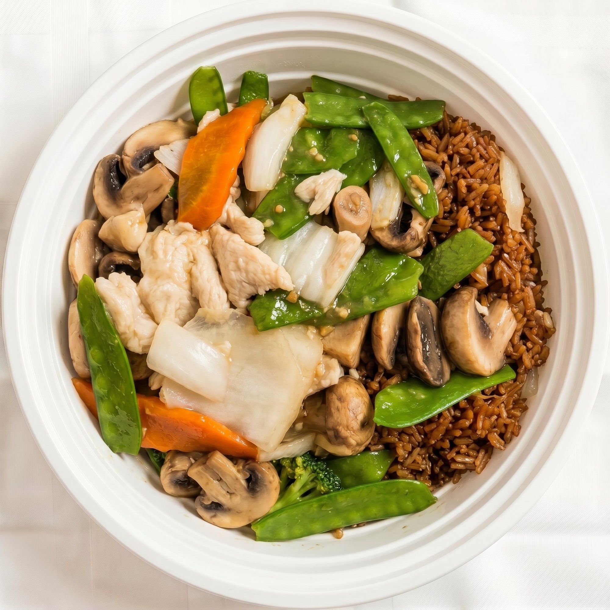 Dinner Moo Goo Gai Pan Combination Platter
