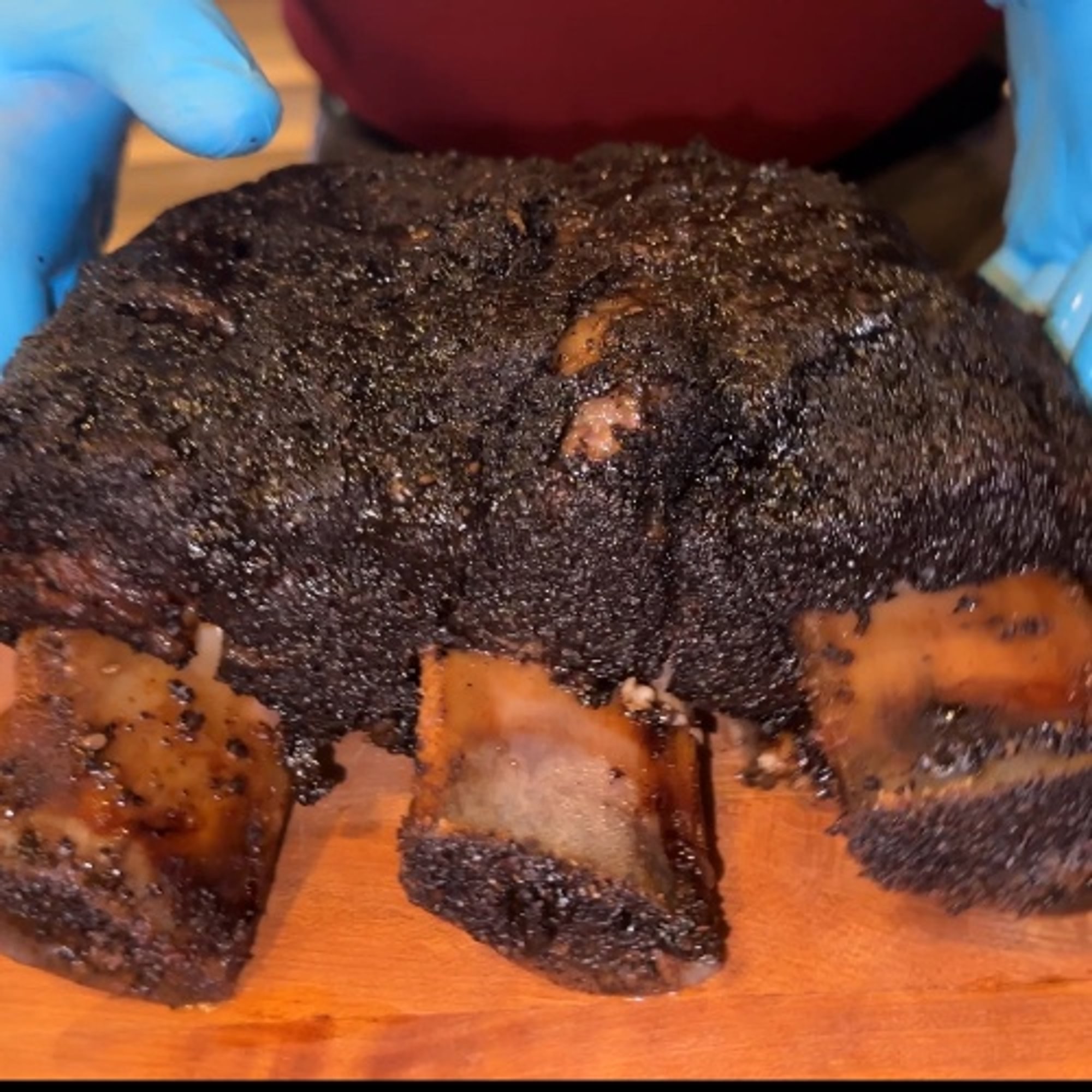 Smoked Dino Ribs Rack (3 Bones) - (24 Hr Preorder Min)