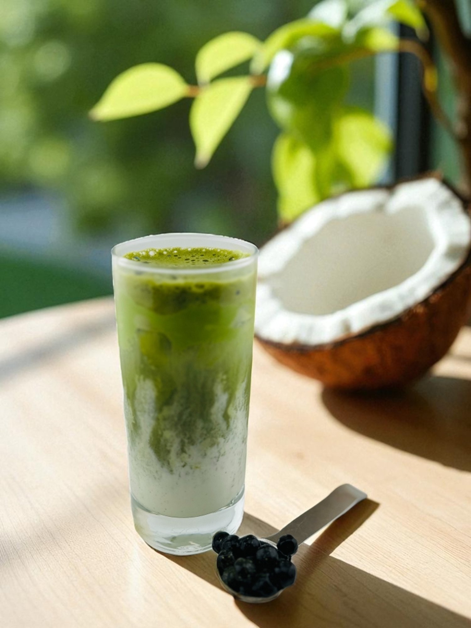 Coconut matcha milk