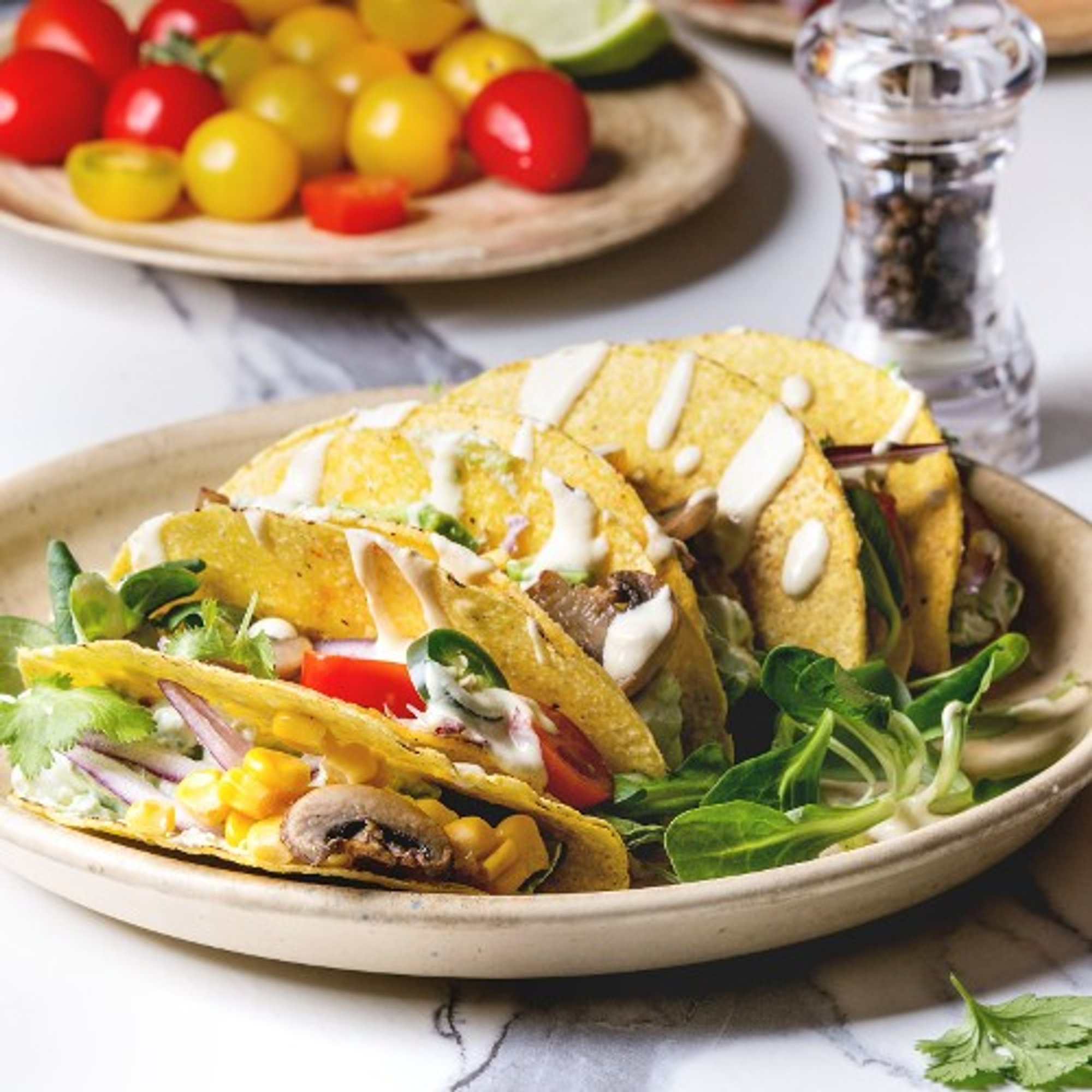 Vegetarian Taco Salad Plate