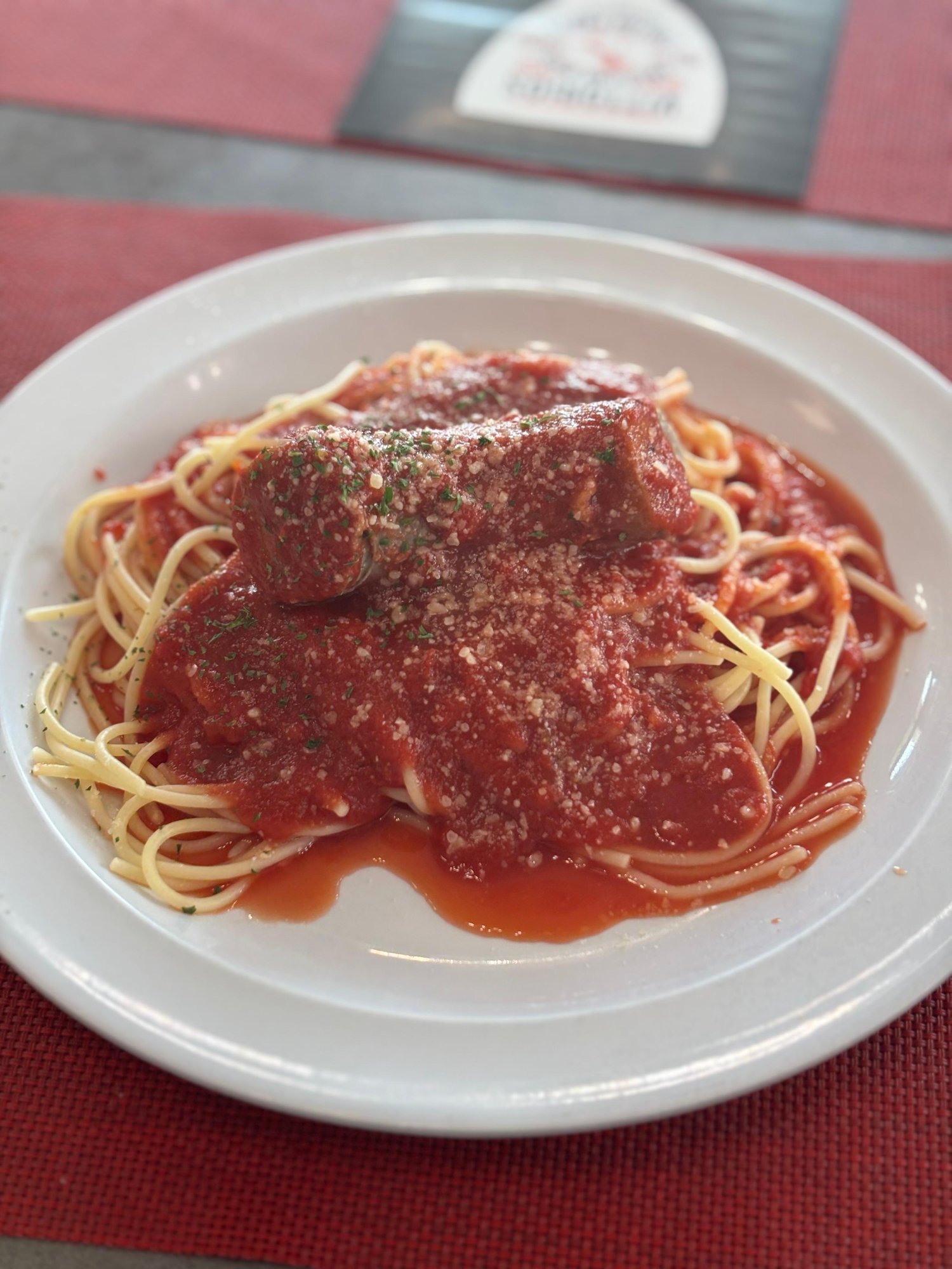 Lunch Spaghetti and Sausage