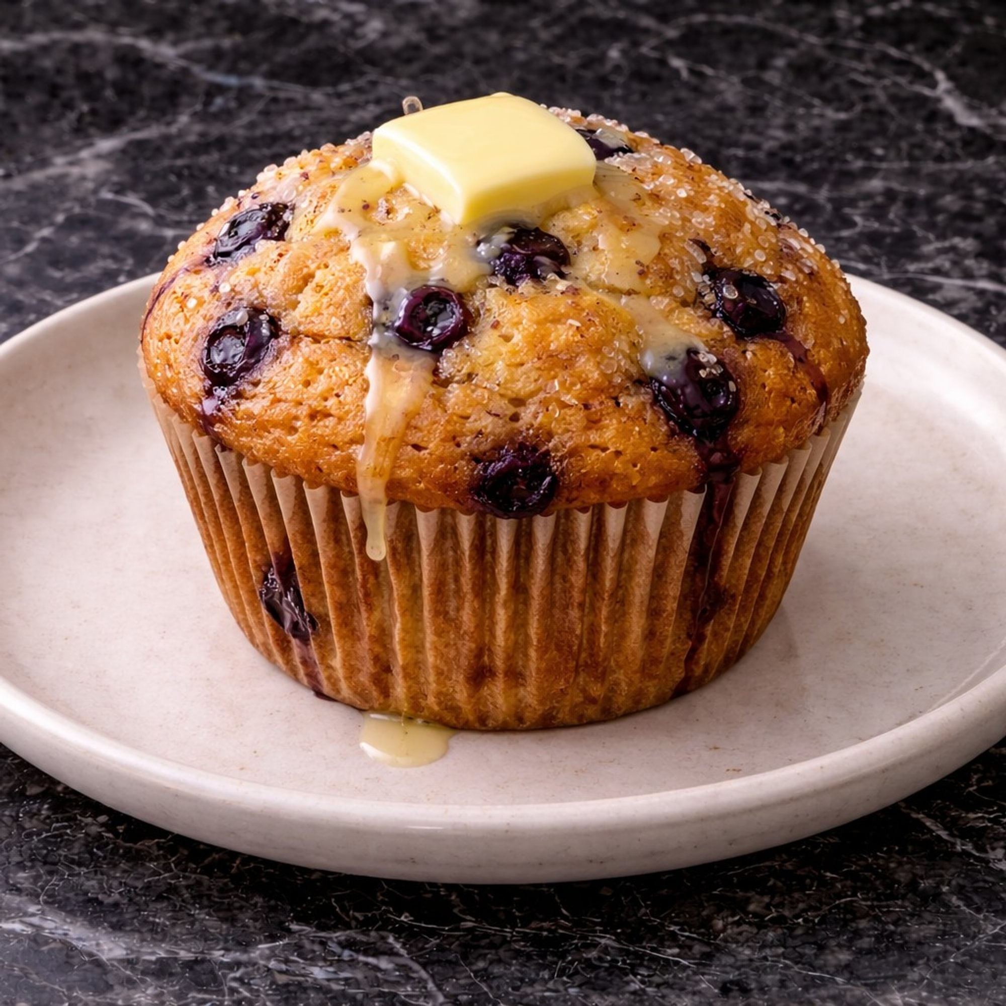 Fresh Warm Blueberry Muffin