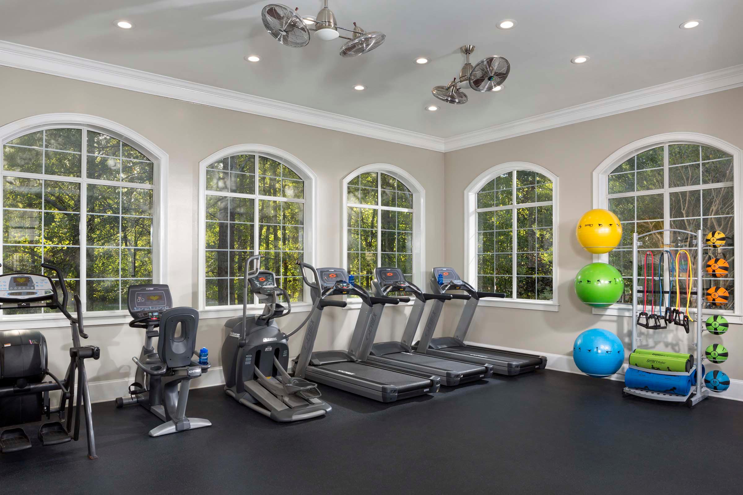 Fitness center with cardio equipment