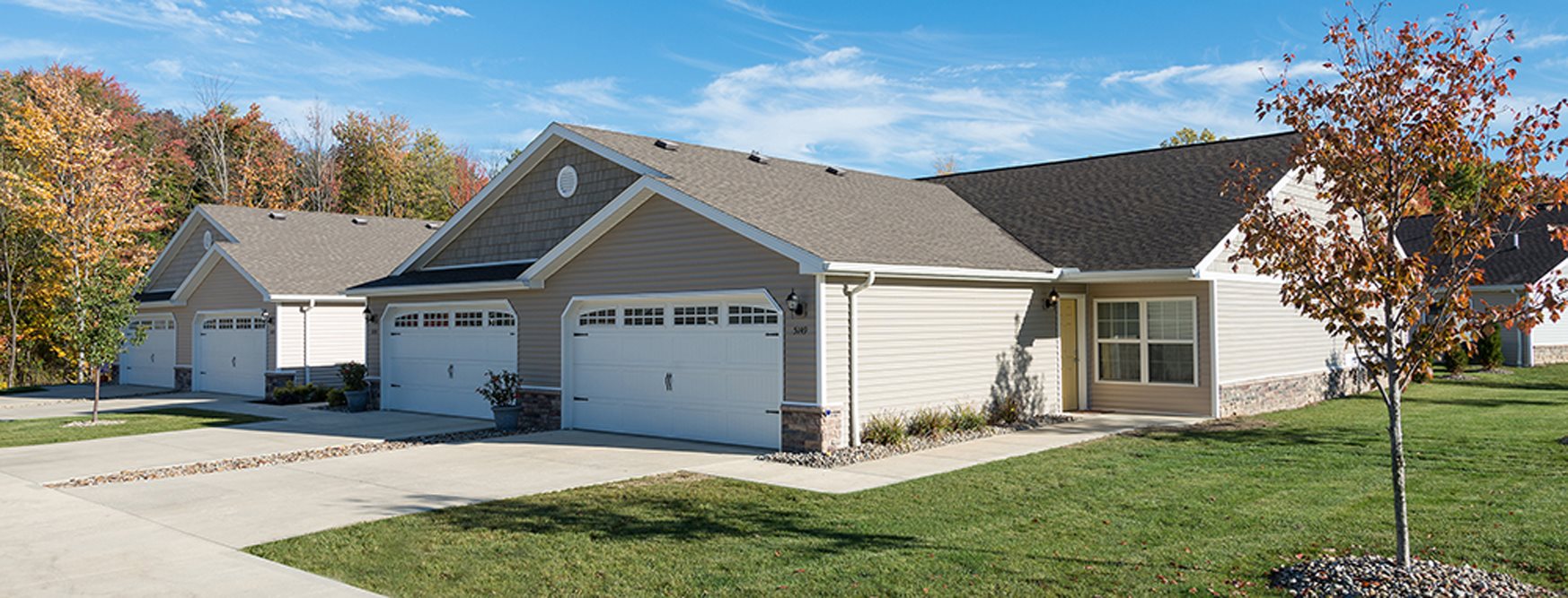 Attached Garages in a Neighborhood Setting