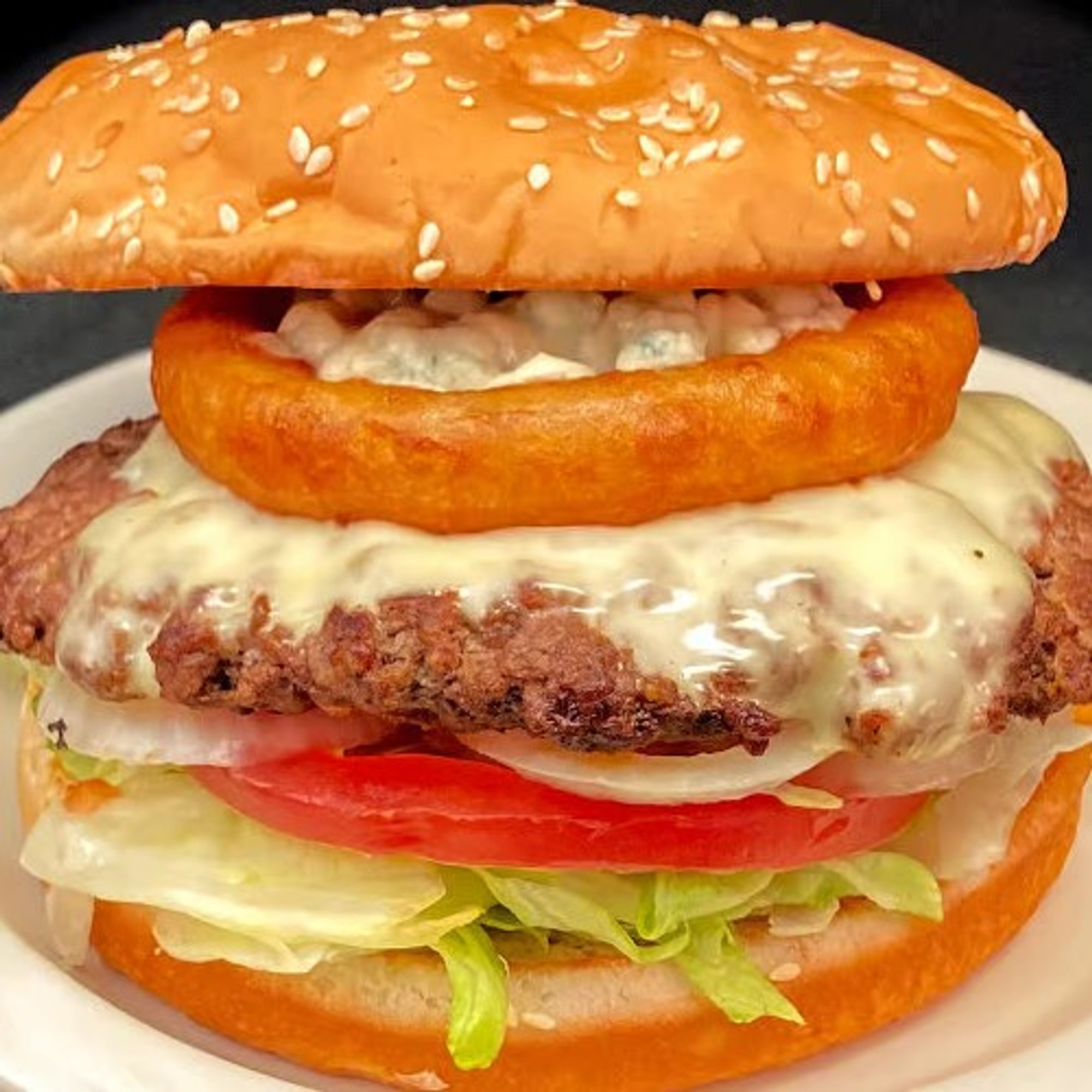 The Bleu Ring Waff Burger
