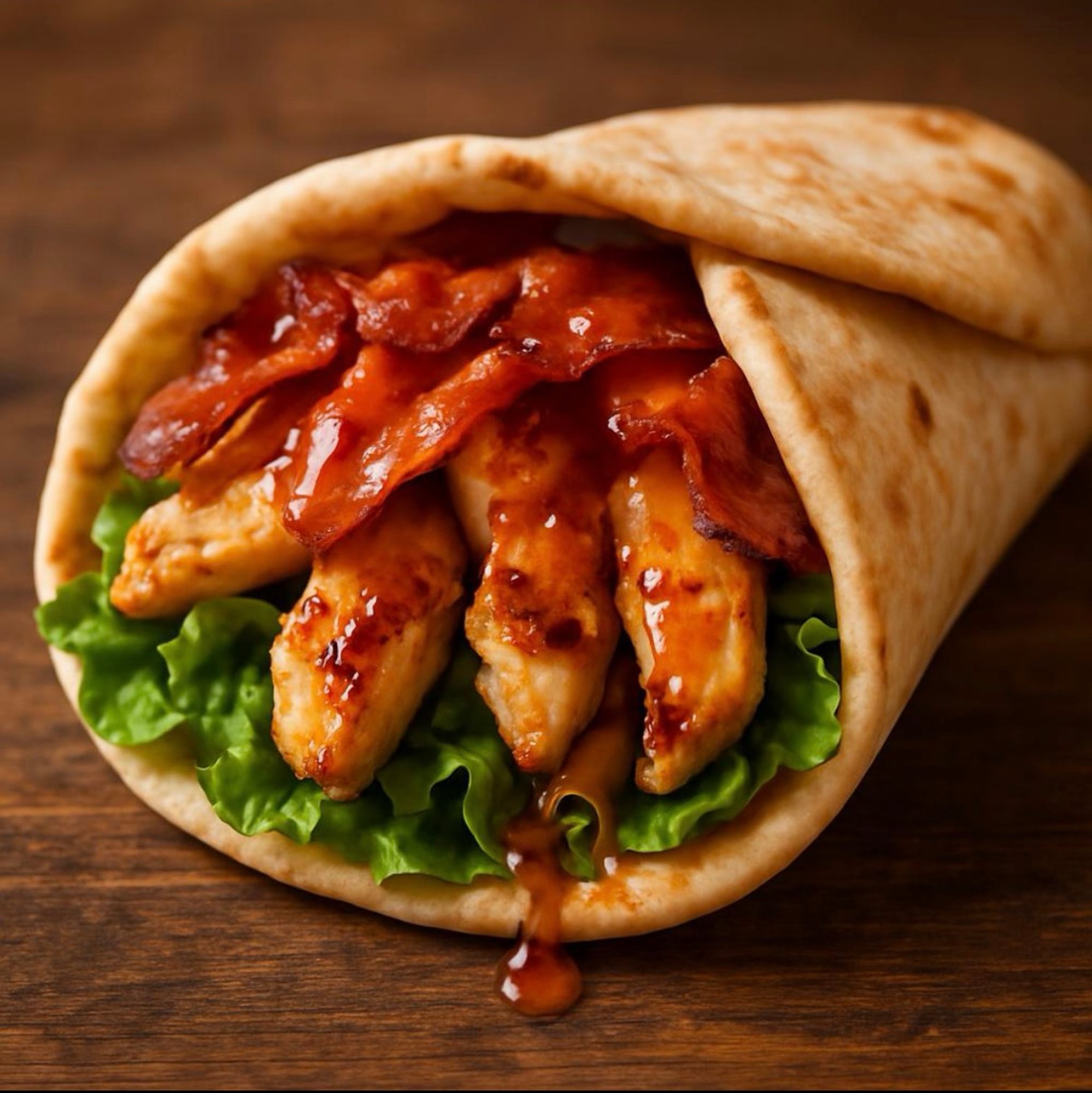 Chicken Bacon Hot Honey Gyro