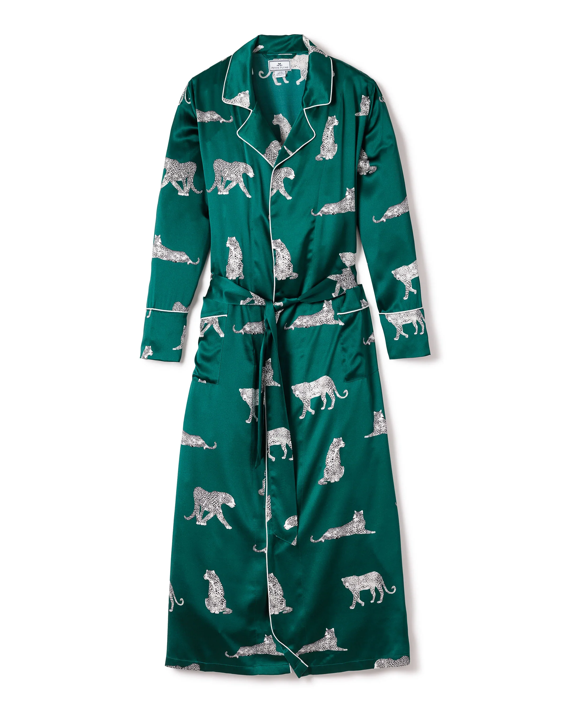 Silk Long Robe in PanthÃ¨re de Luxe