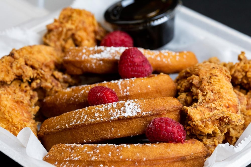 6 Chicken Tenders and Waffles