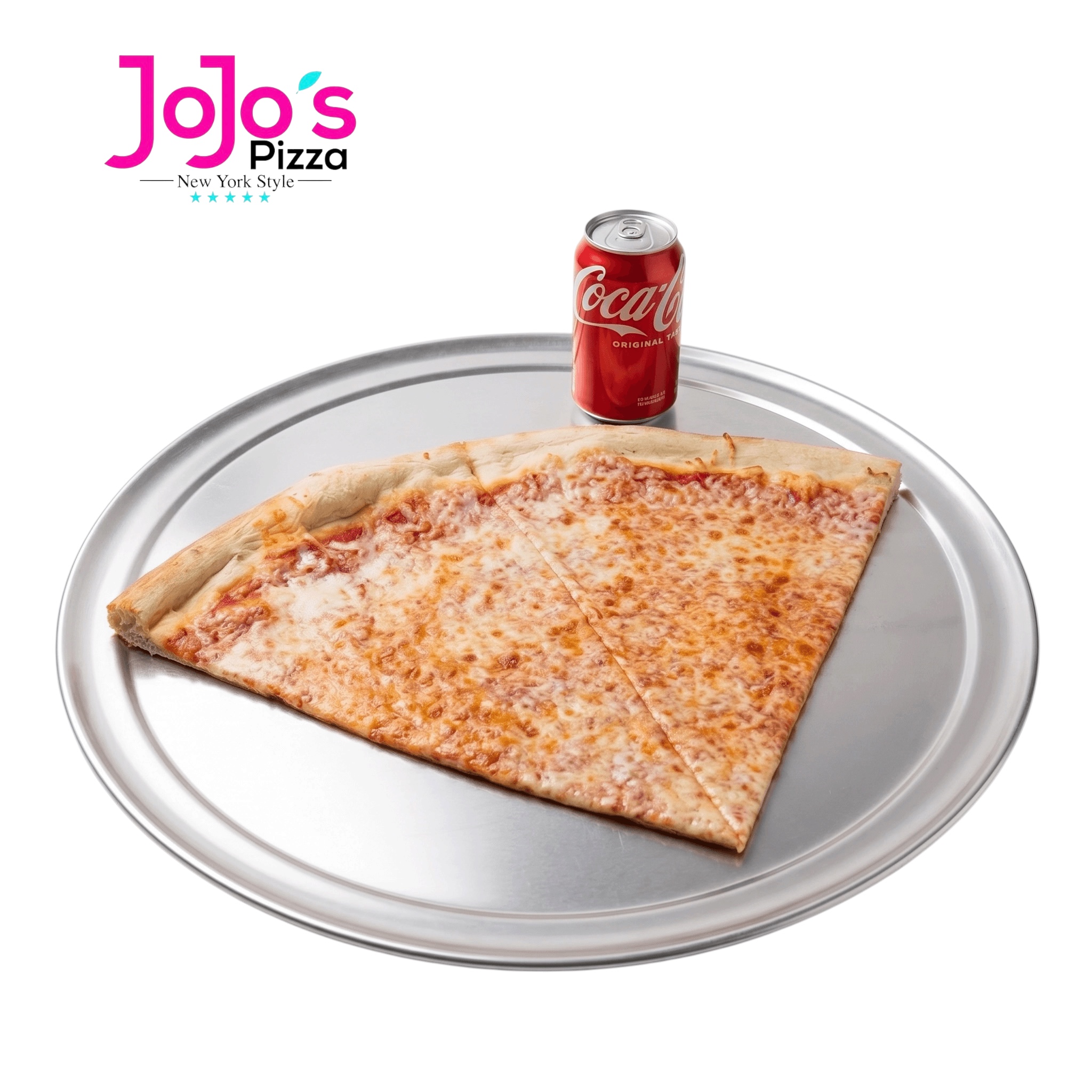 2 NY Cheese Slice & Can of Soda
