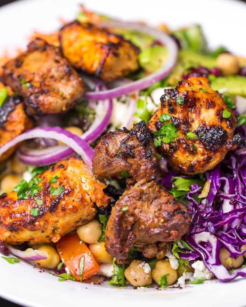 Chicken Kabob Salad