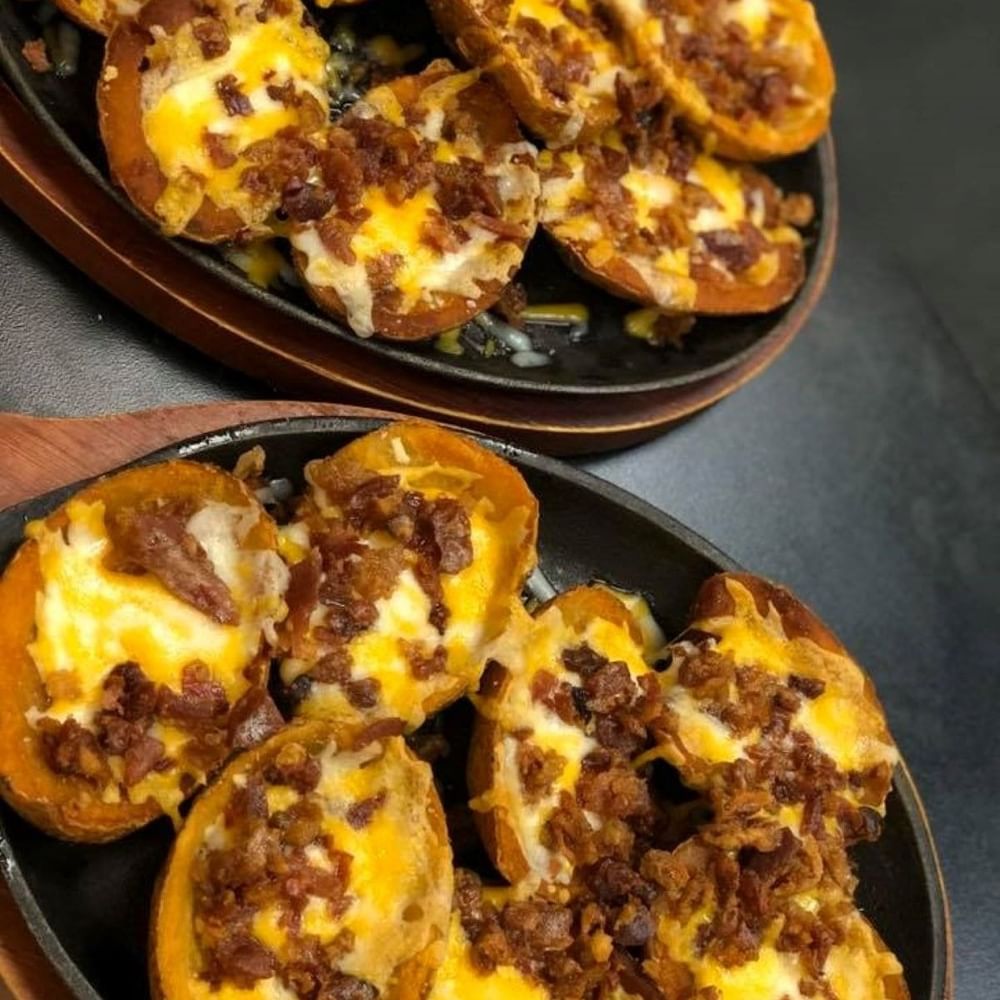 Potato Skins W/ Cheese & Bacon