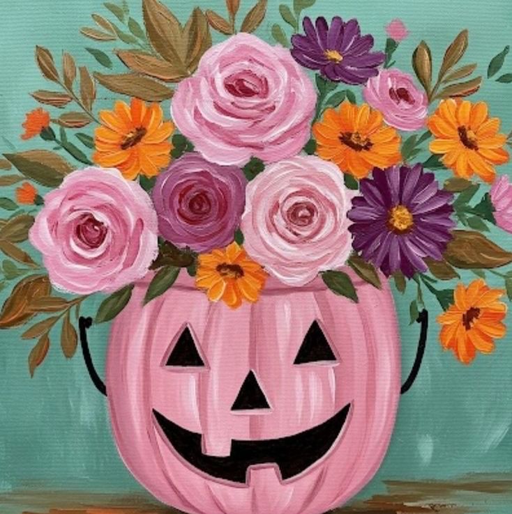Sip & Paint Thursday 10/15 Pink Jack-O