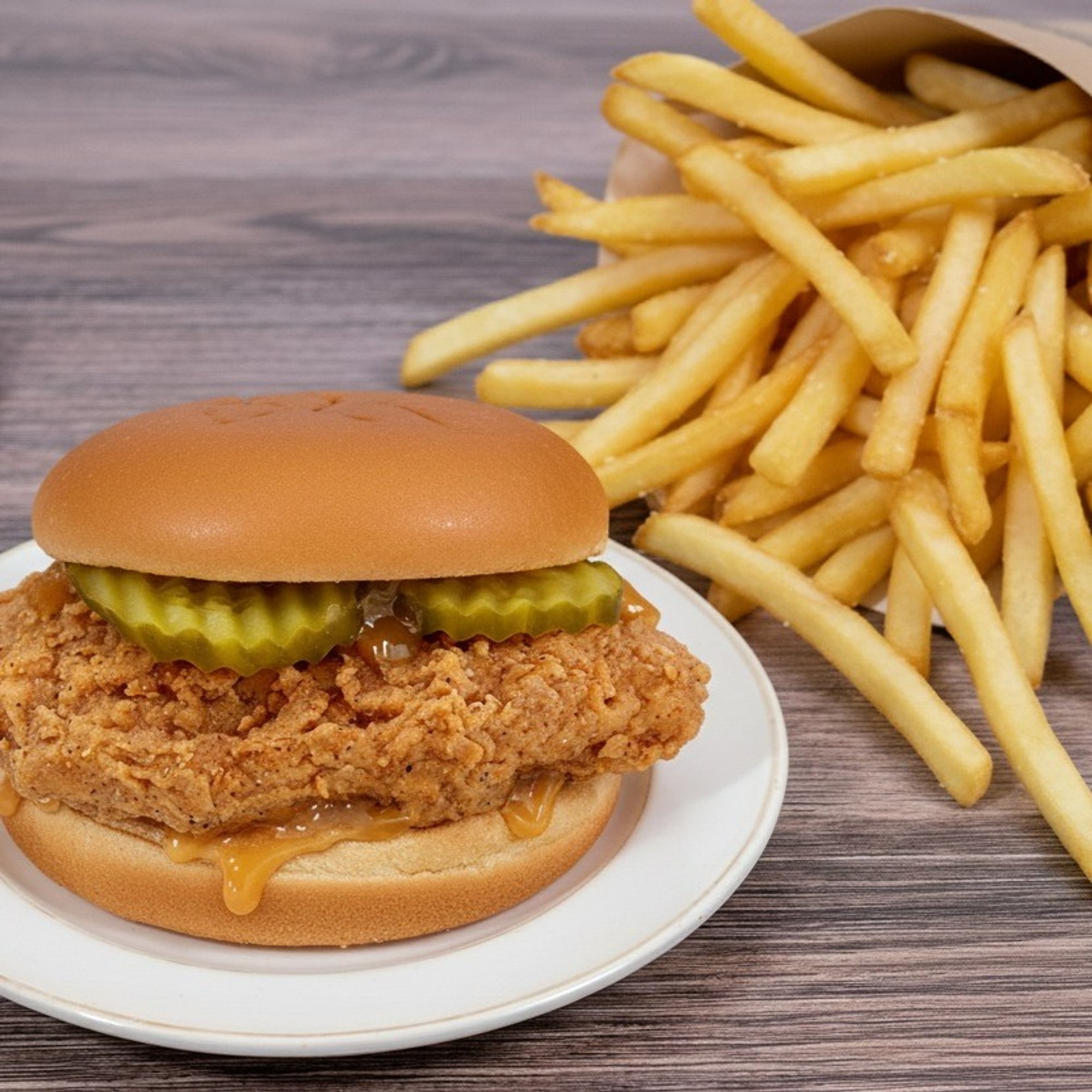 Fried Chicken Sandwich with Fries