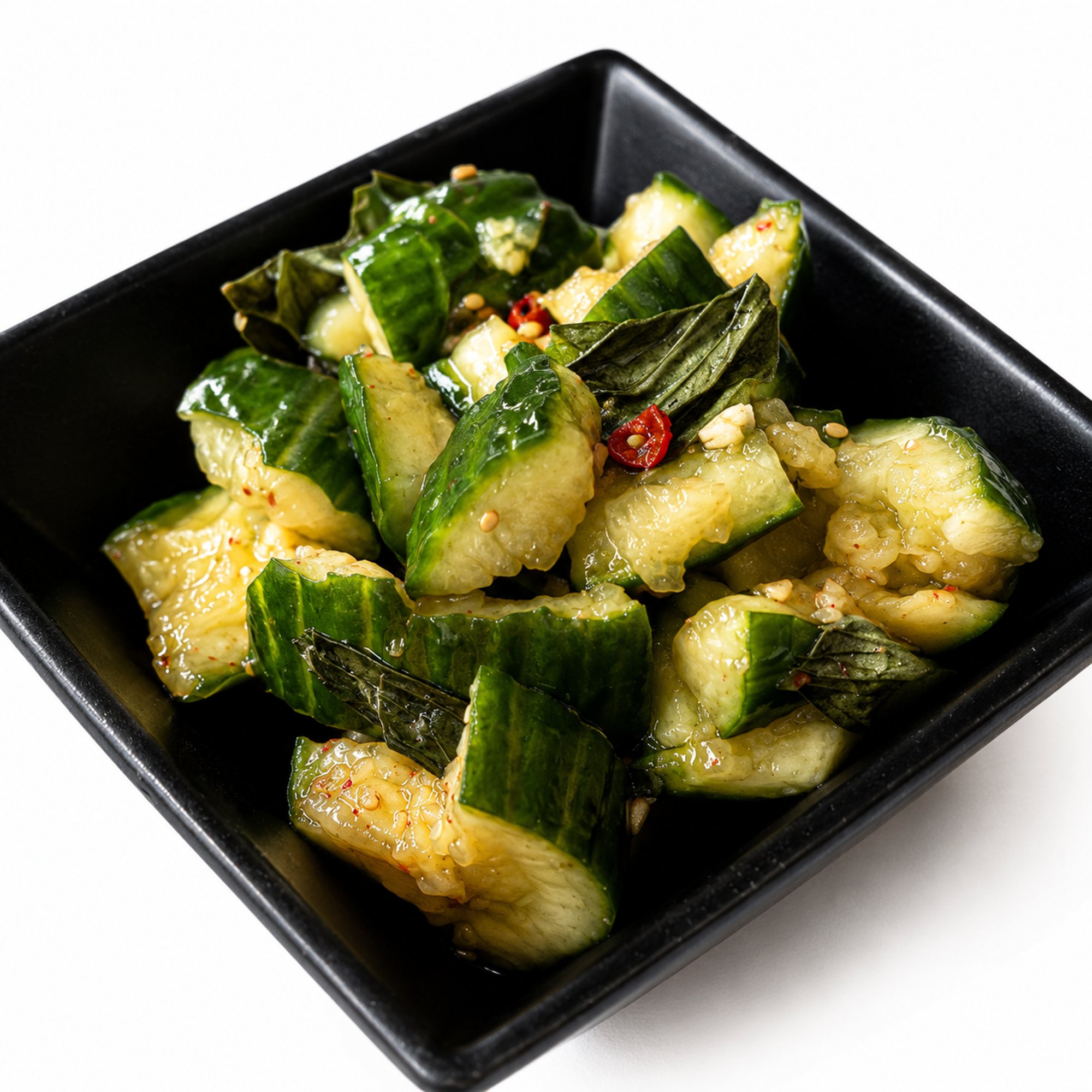 Smashed Cucumber Herb Salad Side