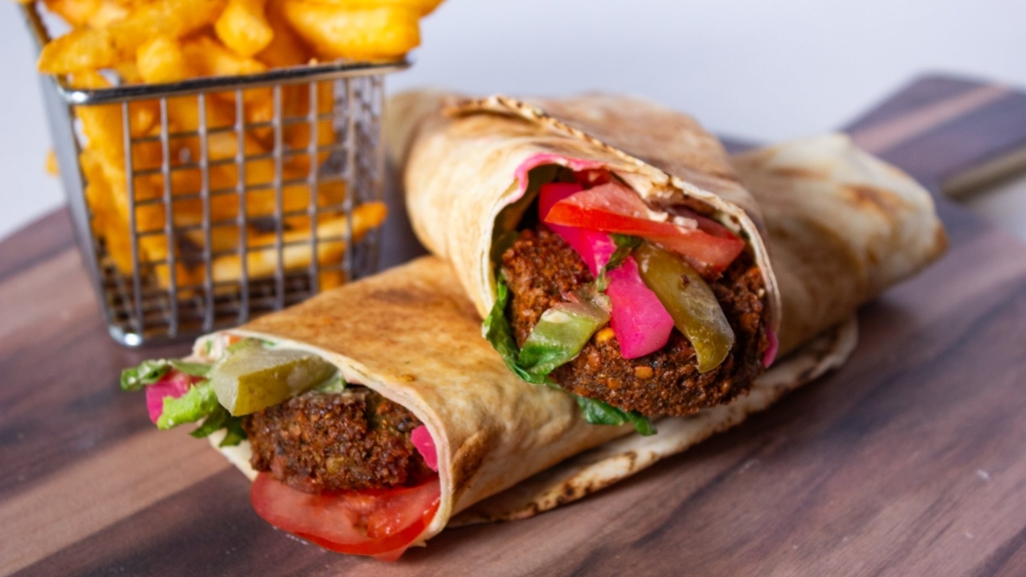2 Falafel Wrap + Fries