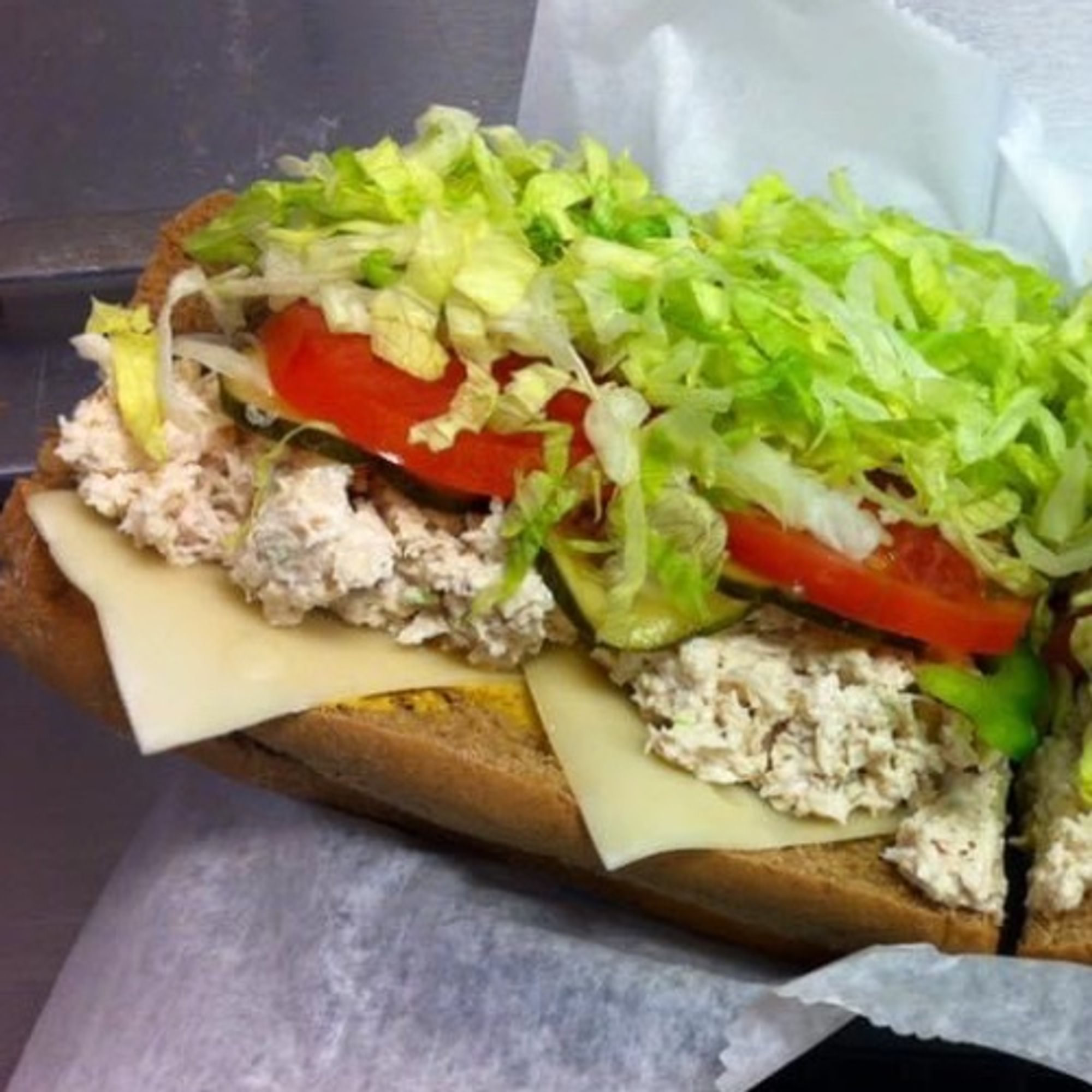 #12 Half Chicken Salad Sub.