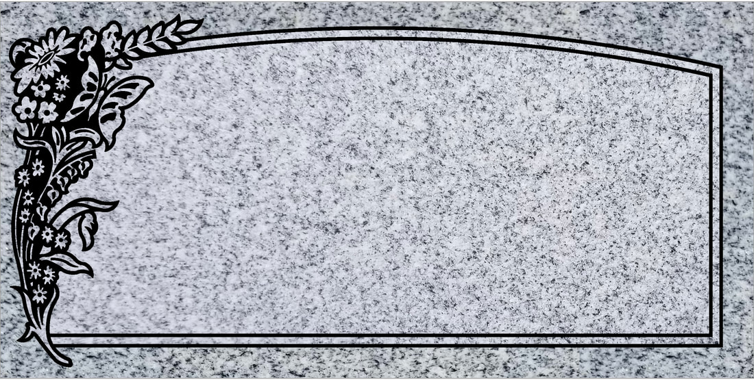 Flat Memorial Headstones (Granite)