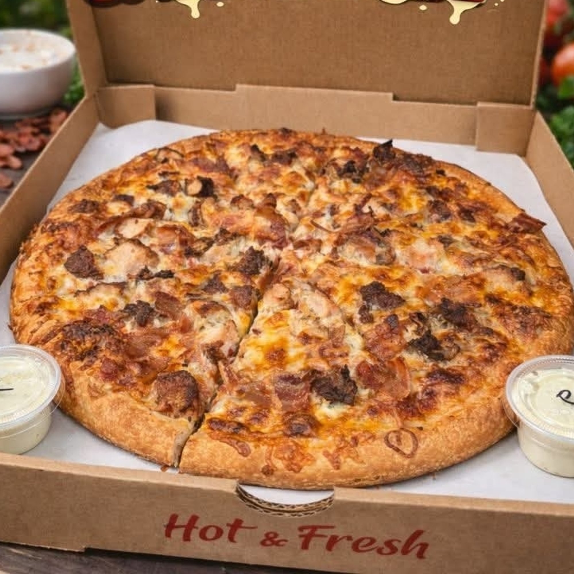 Chicken Bacon Ranch Pizza