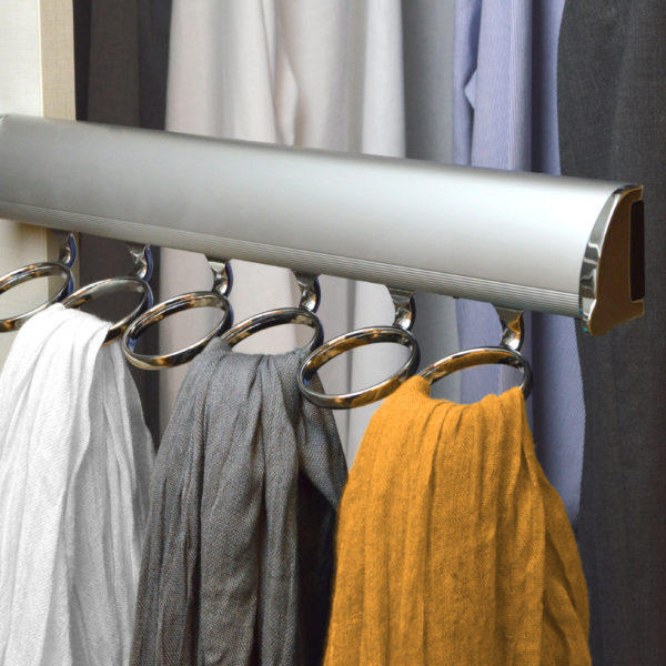 Satin Nickel scarf rack