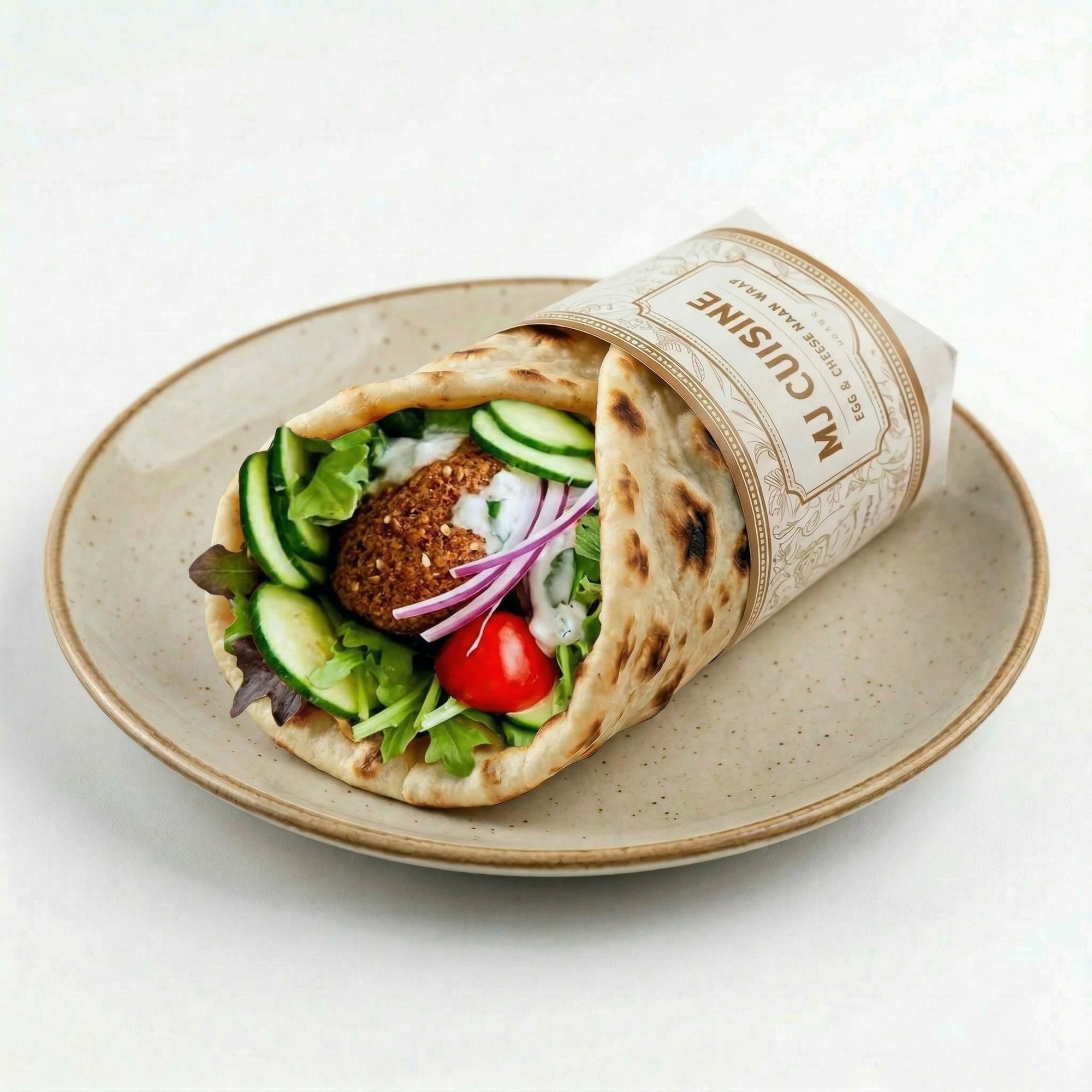 Falafel Naan Wrap (🌿)