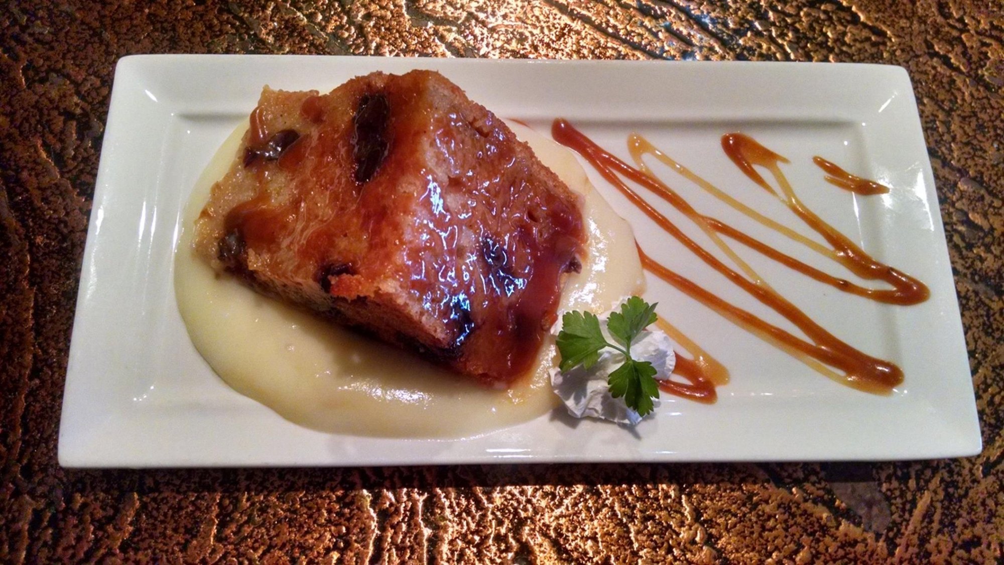 Bourbon Butterscotch Bread Pudding