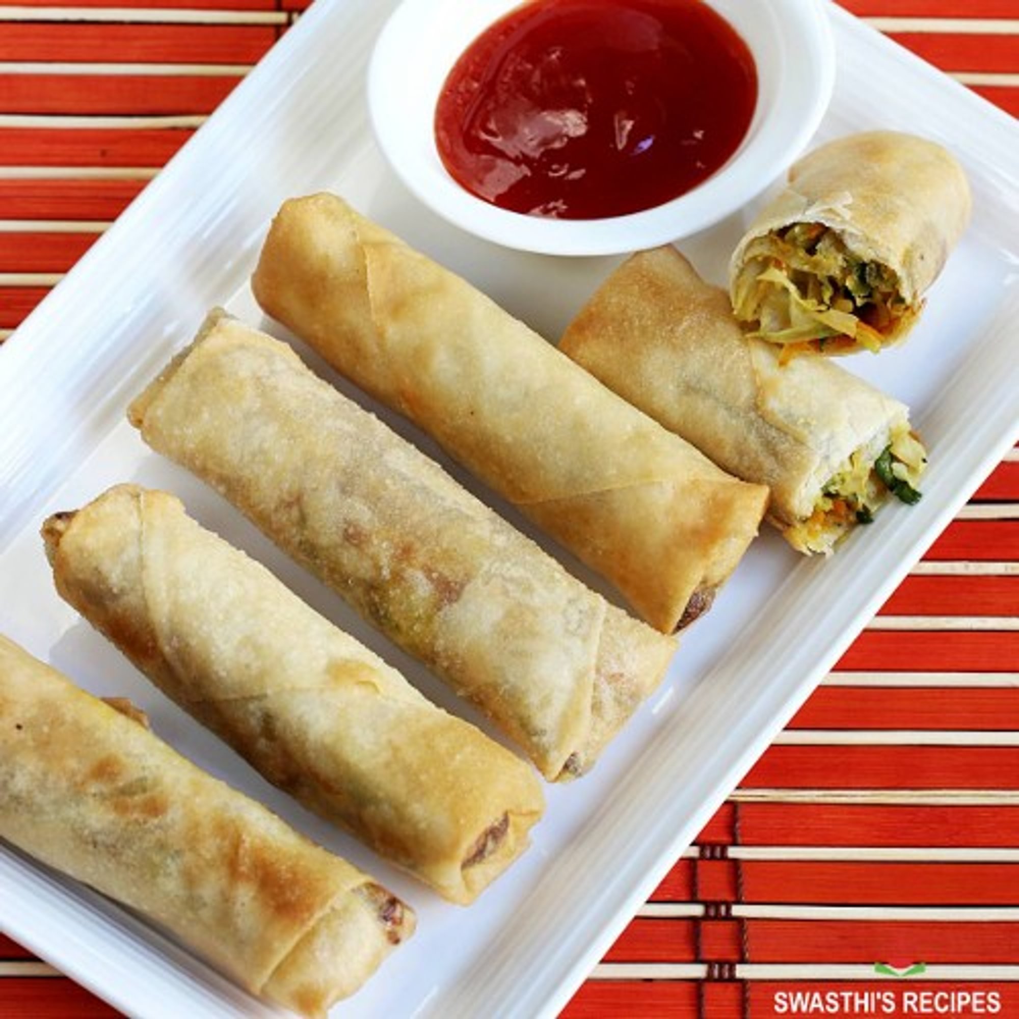 Vegetable Spring Rolls (6 pc)