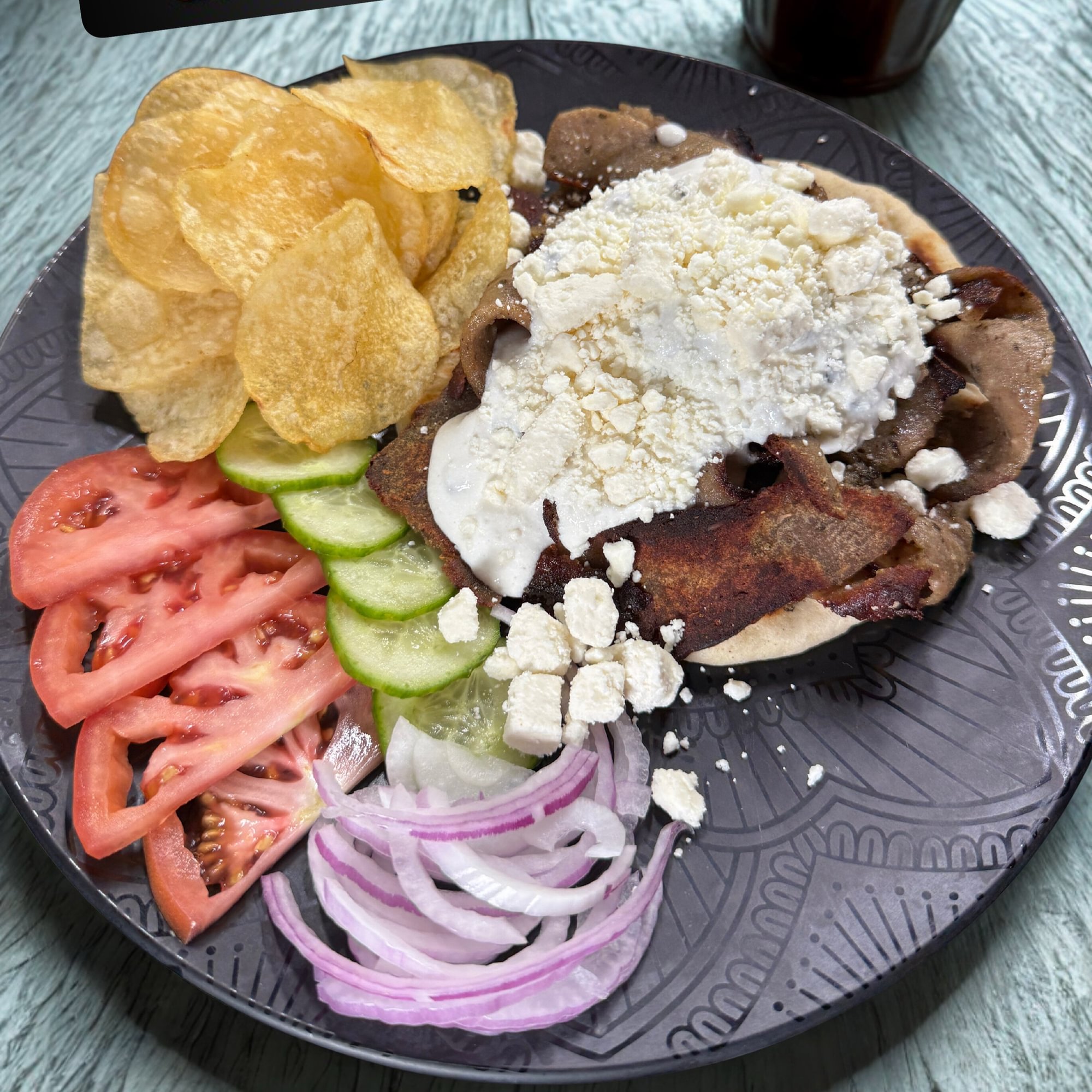 Open-Faced Gyro