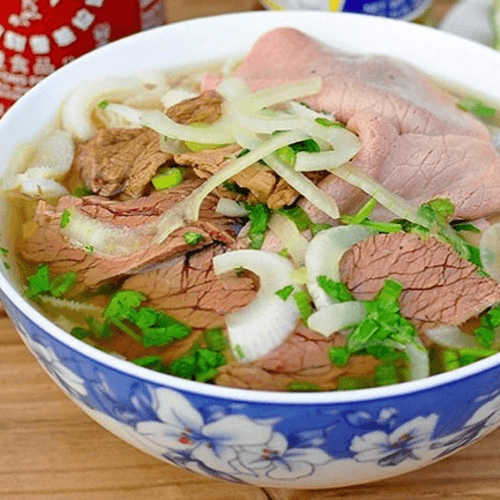 P5. Rare, welldone, flank Noodle Soup (T, C, N)