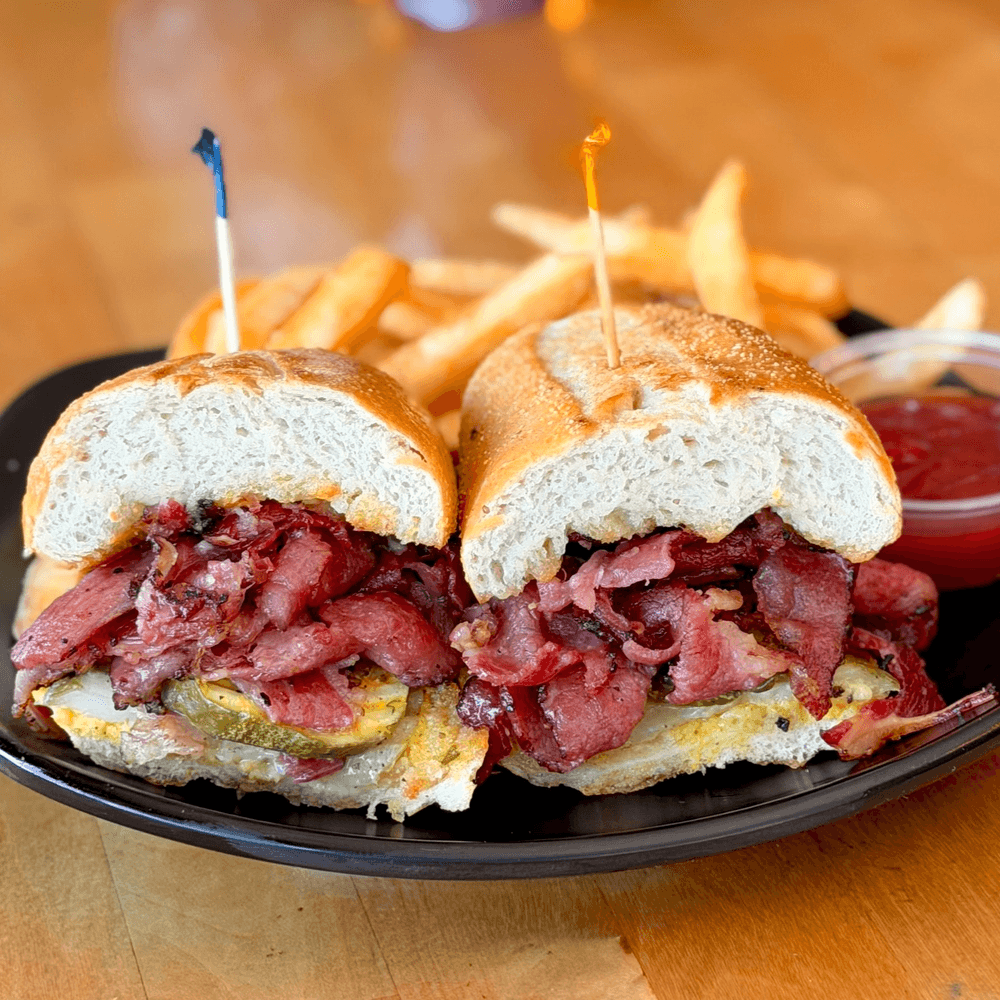 Navel Pastrami Sandwich