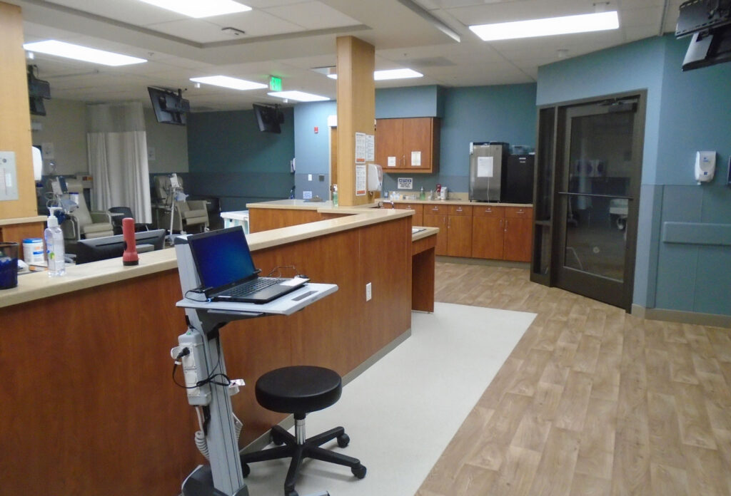 Treatment rooms at Sierra Nevada Nephrology Access Center
