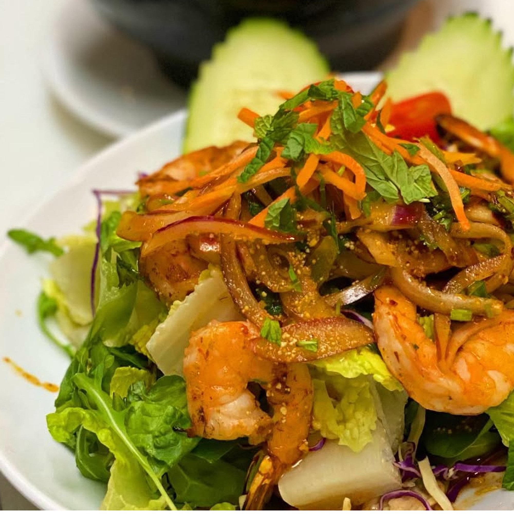 Pla Goong (Spicy Prawn Salad)